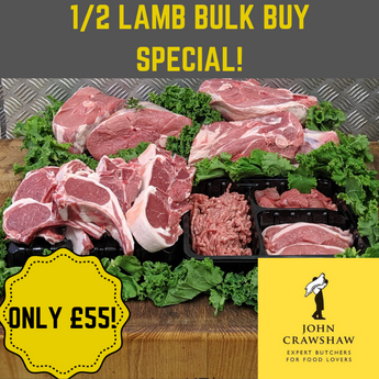 1/2 Locally Farmed Lamb Only £55!