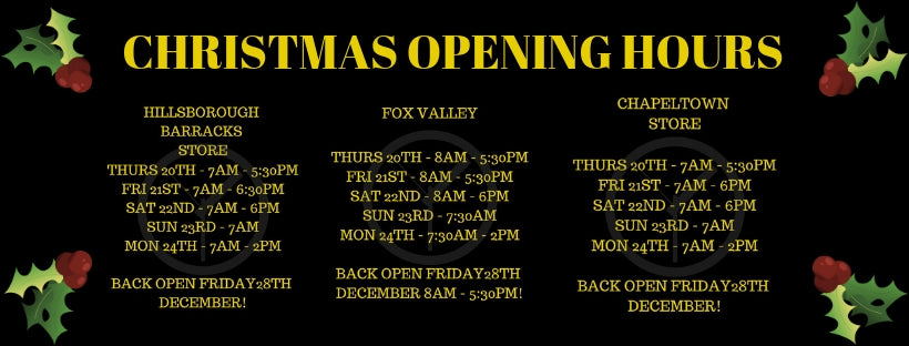 CHRISTMAS OPENING HOURS!