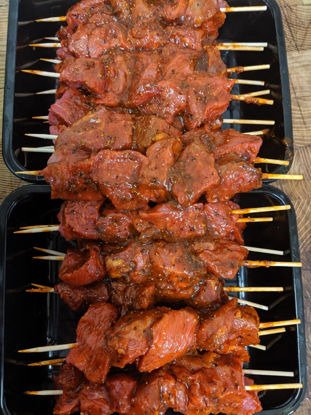 CHILLI BEEF RUMP STEAK KEBABS