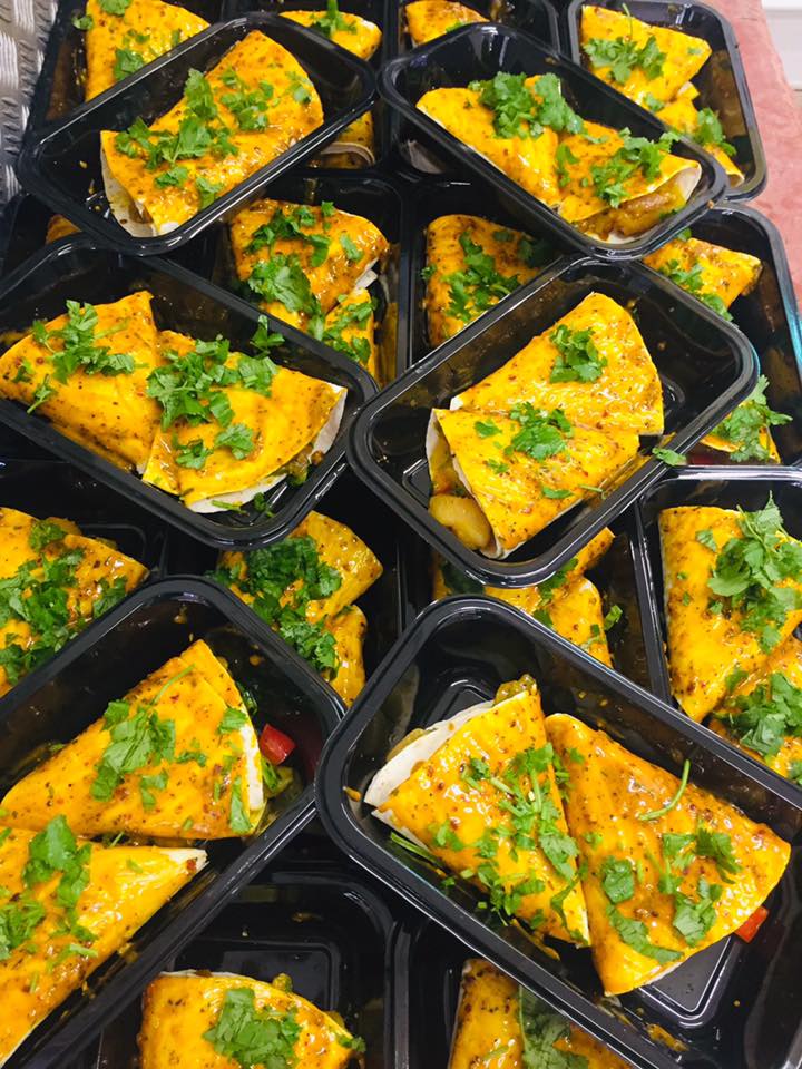 Indian or Mexican Chicken Wraps
